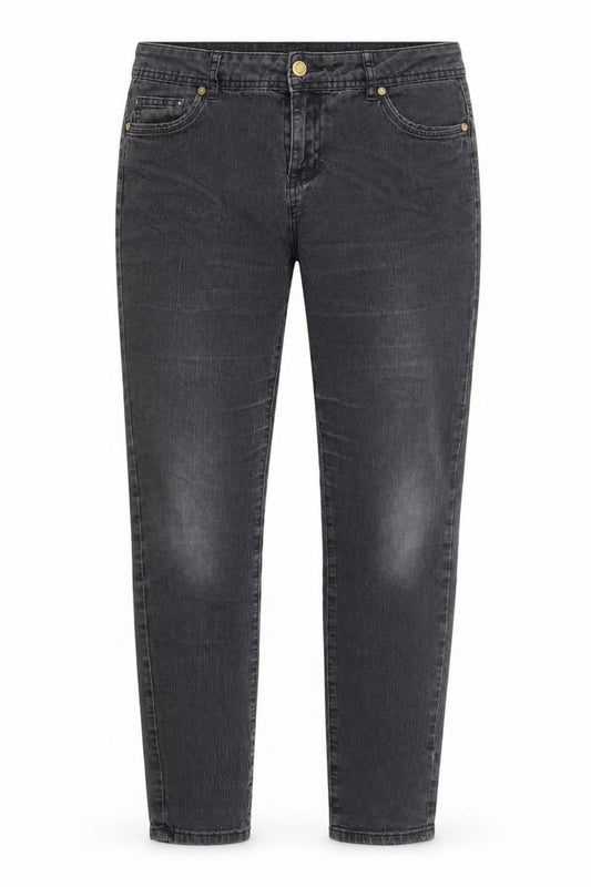 Front view of Originals women’s black cotton skinny jeans, size UK 14, regular zip