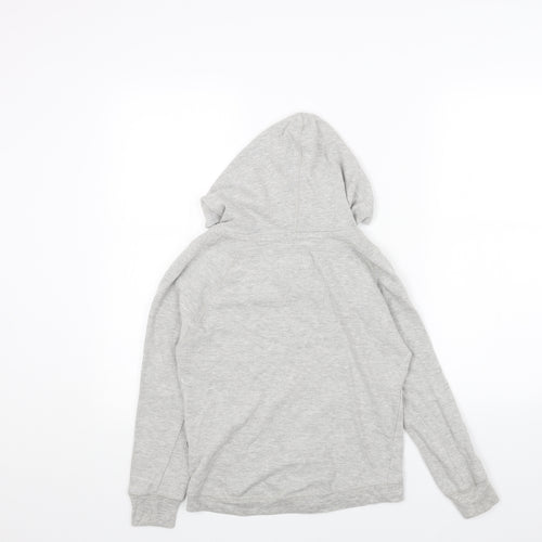 Lee Cooper Womens Grey Cotton Full Zip Hoodie Size 8 Zip - Pockets