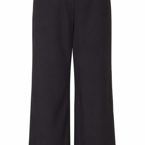 J.Taylor Womens Purple Striped Polyester Trousers Size 12 L28 in Regular Zip