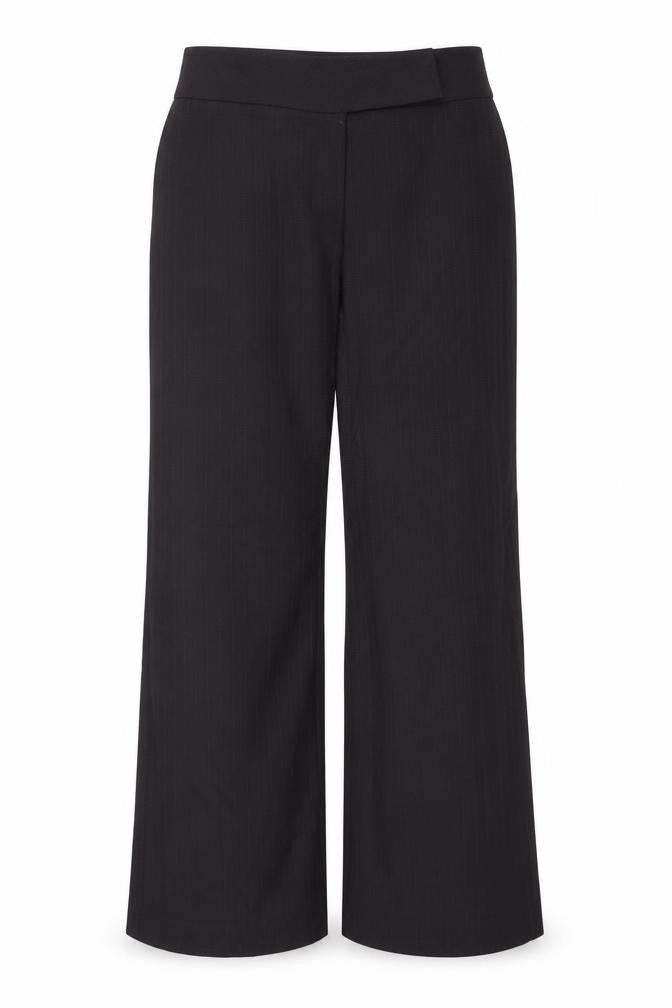 J.Taylor Womens Purple Striped Polyester Trousers Size 12 L28 in Regular Zip