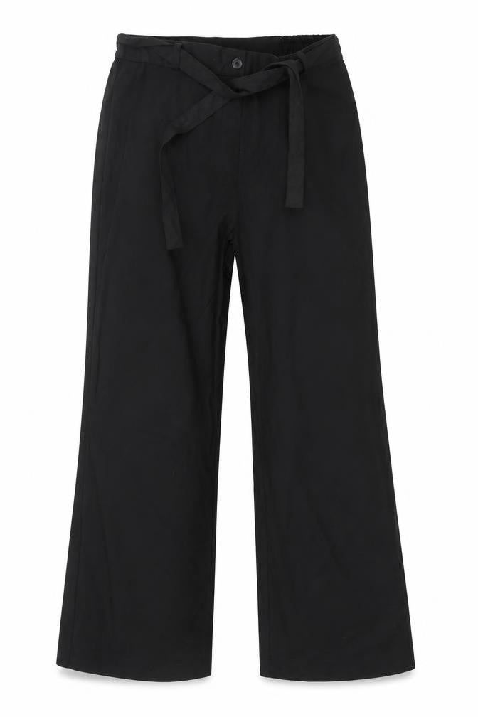Casual Comfort Womens Black Cotton Trousers Size 12 L30 in Regular Button