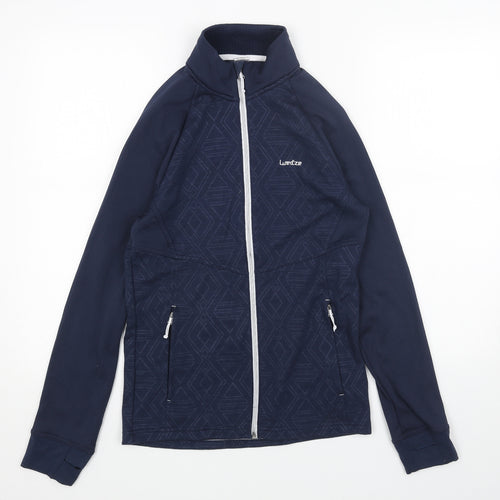 DECATHLON Womens Blue Polyester Full Zip Sweatshirt Size S Zip
