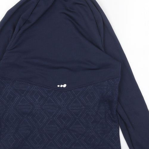 DECATHLON Womens Blue Polyester Full Zip Sweatshirt Size S Zip
