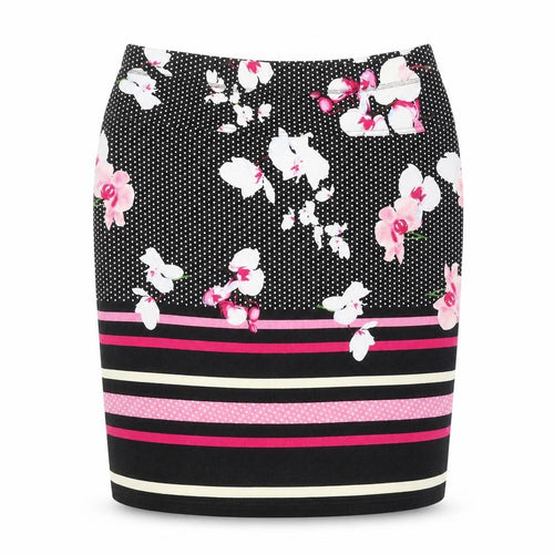 Eugen Klein Womens Black Geometric Polyester Straight & Pencil Skirt Size 32 in