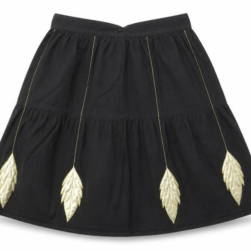 Preworn Womens Black Geometric Polyester Swing Skirt Size 23 in Zip