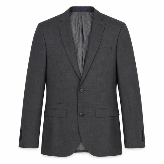 Front view of Next men’s grey wool jacket suit jacket, size 34, regular
