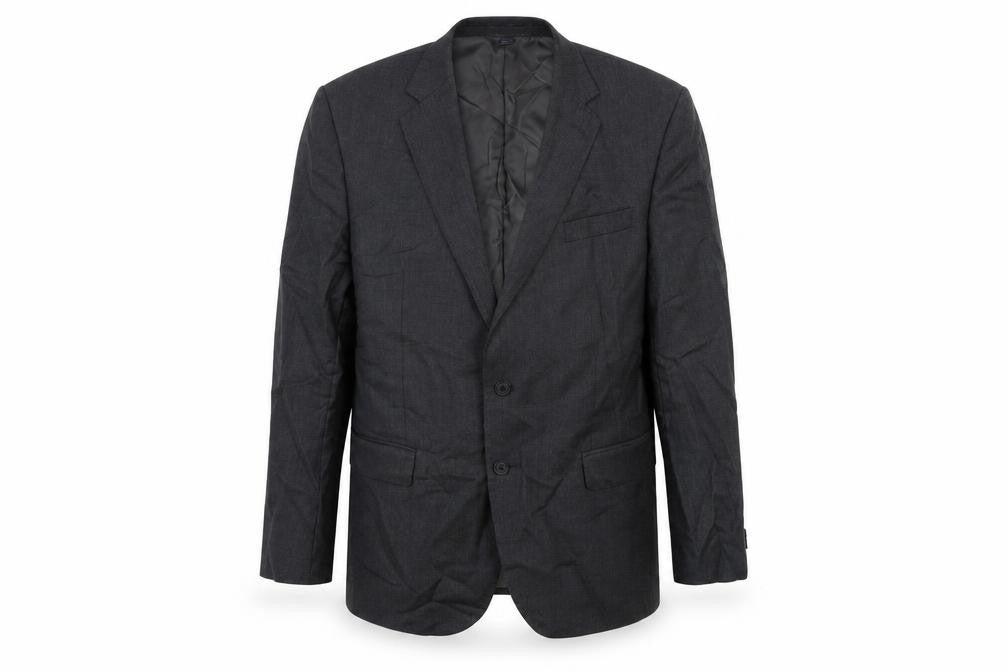 Front view of Marks & Spencer men’s grey wool jacket suit jacket, size 44, regular