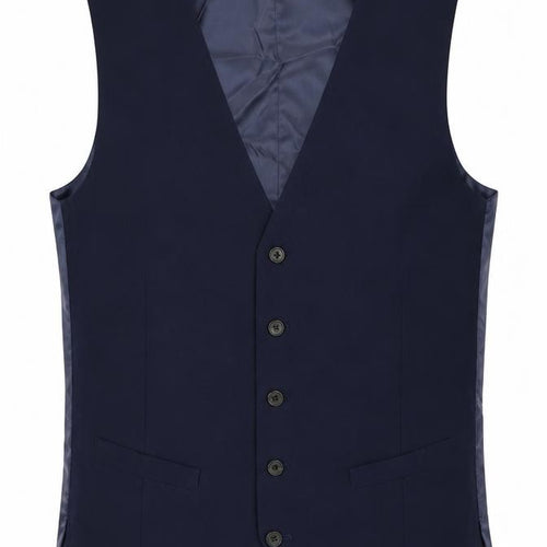 Marks and Spencer Mens Blue Wool Jacket Suit Waistcoat Size 38 Regular
