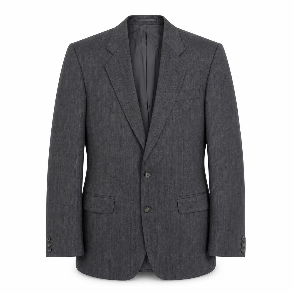 The Label Mens Grey Cotton Jacket Suit Jacket Size 40 Big & Tall