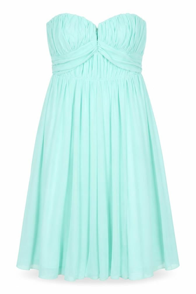 ASOS Womens Blue Viscose Fit & Flare Size 10 Sweetheart Zip