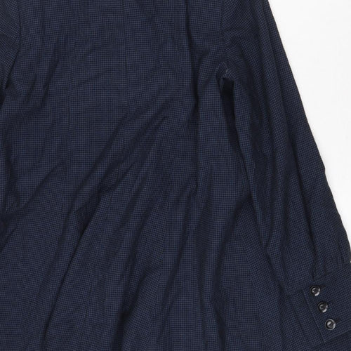 Topshop Womens Blue Overcoat Coat Size 12 Button