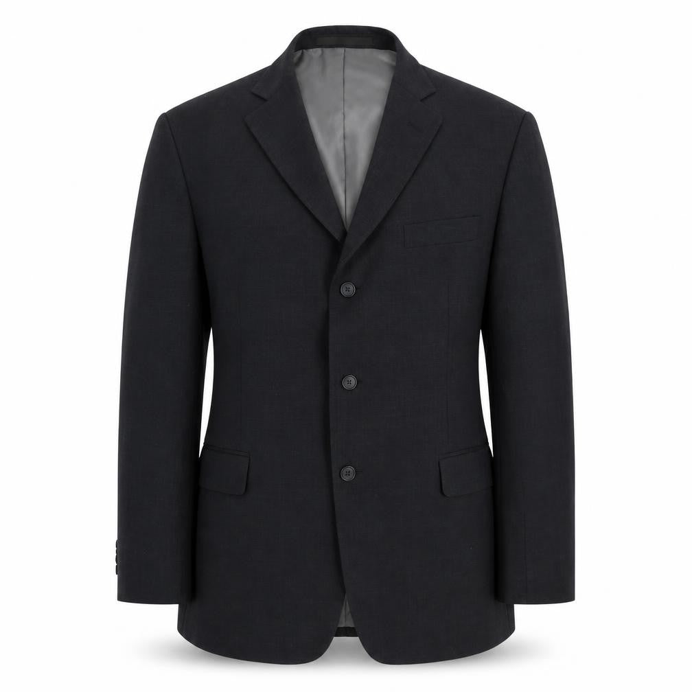 Front view of Marks & Spencer men’s grey polyester jacket suit jacket, size 44, regular