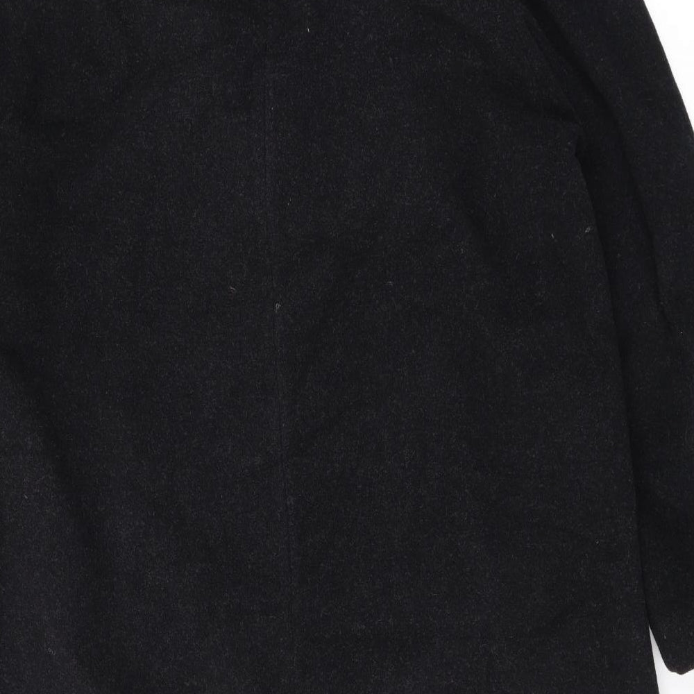 EWM Womens Black Overcoat Coat Size 20 Button