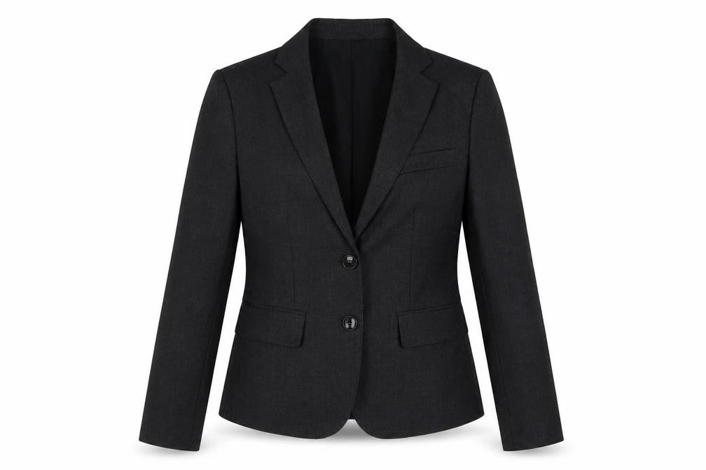 Stile Benetton Womens Grey Polyester Jacket Suit Jacket Size S
