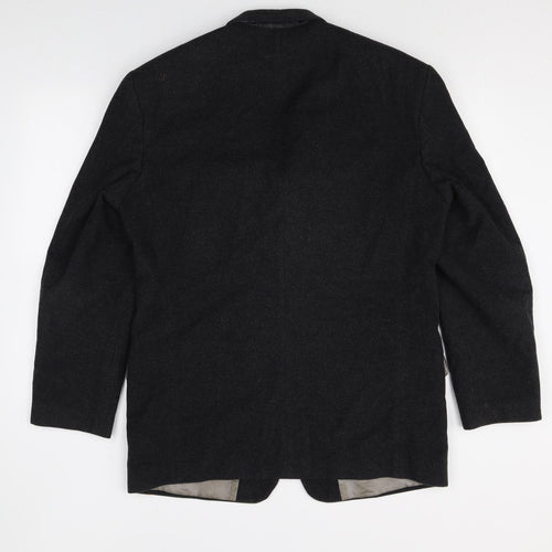 Marks and Spencer Mens Black Wool Jacket Suit Jacket Size M Regular