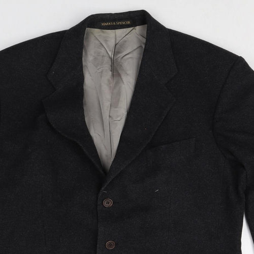 Marks and Spencer Mens Black Wool Jacket Suit Jacket Size M Regular