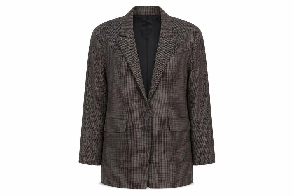 Zara Womens Brown Polyester Jacket Suit Jacket Size XL