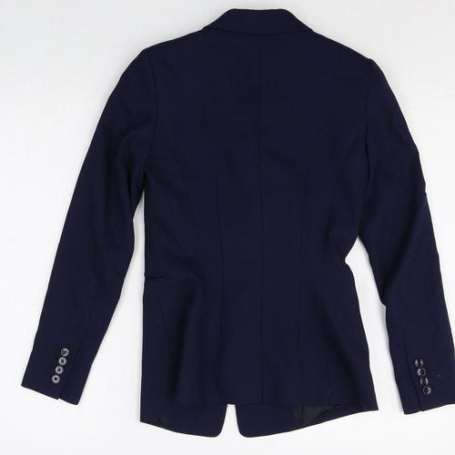 Reiss Womens Blue Wool Jacket Suit Jacket Size 6