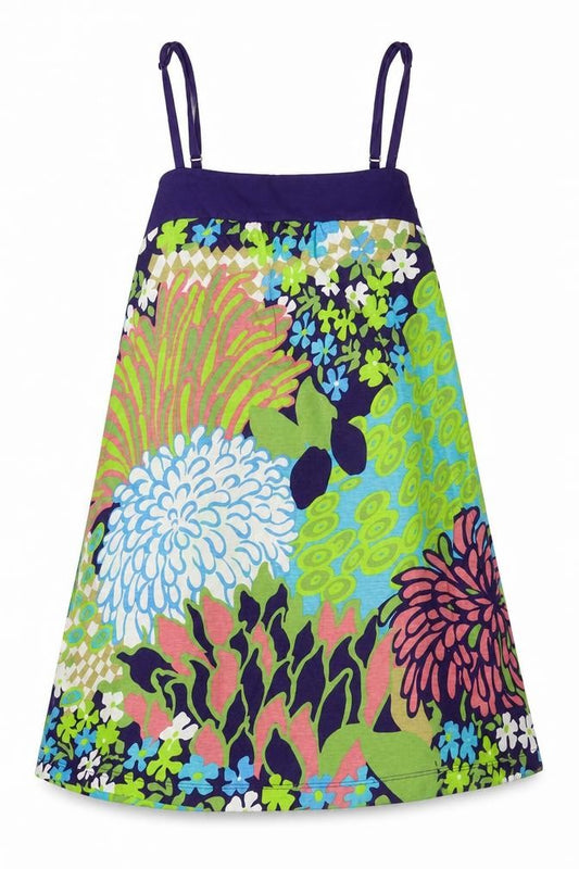 Front view of Atmosphere women’s multicoloured floral viscose trapeze & swing, size UK 12, square neck pullover