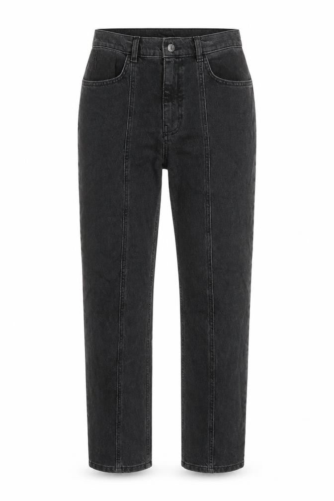 AsYou Womens Black Cotton Straight Jeans Size 30 in Regular Zip