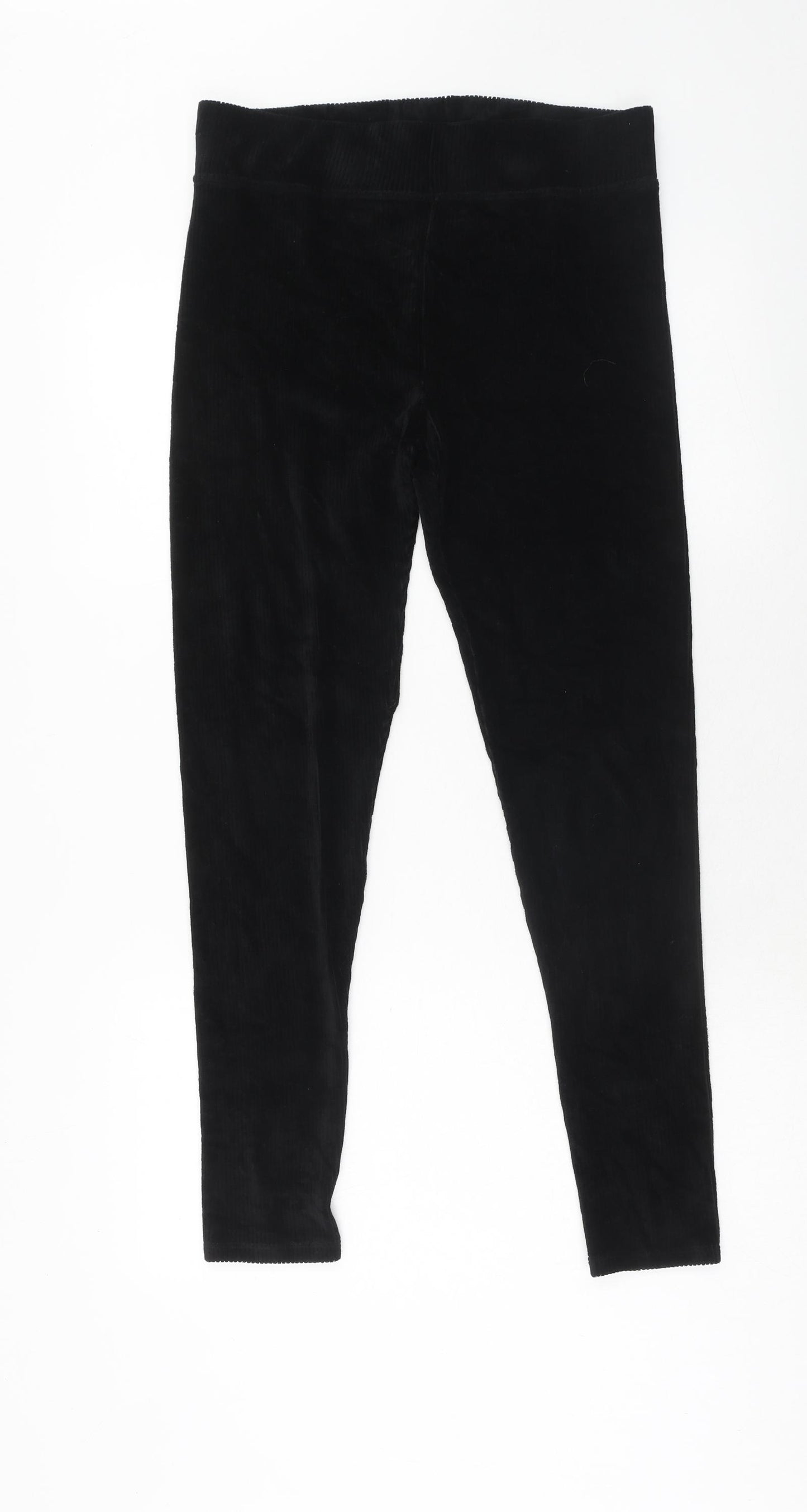 Marks and Spencer Womens Black Cotton Capri Leggings Size 12 Regular