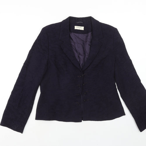 Kaliko Womens Purple Jacket Blazer Size 14 Button - Textured