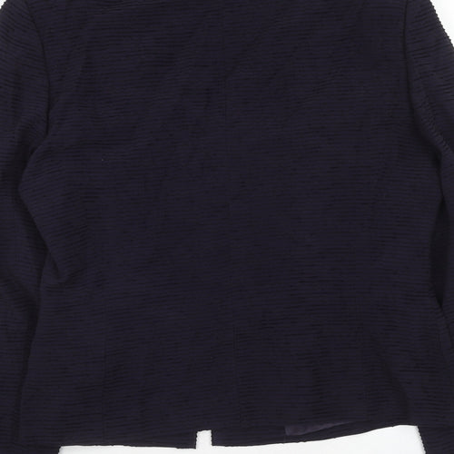Kaliko Womens Purple Jacket Blazer Size 14 Button - Textured