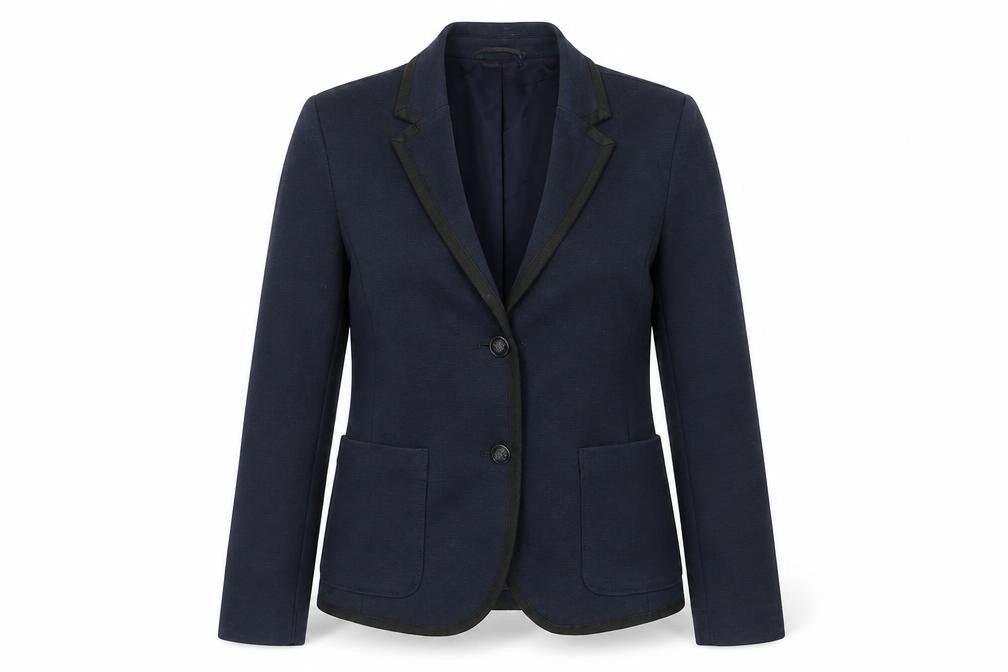 Front view of Gap women’s blue polyacrylate fibre jacket suit jacket, size UK 8