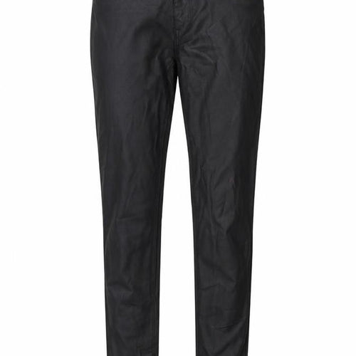 JDY Womens Black Polyester Trousers Size S L31 in Regular Button - Faux Leather Style