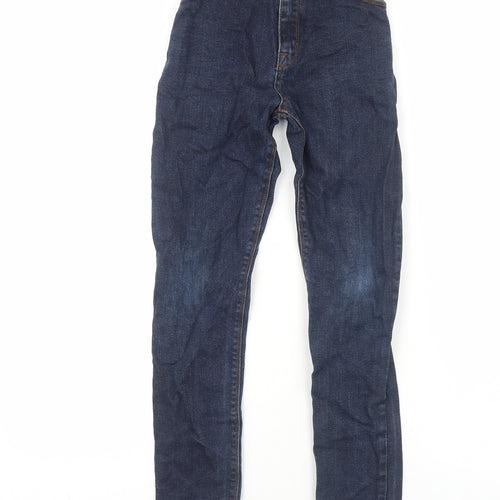 NEXT Boys Blue Cotton Skinny Jeans Size 13 Years Regular Zip