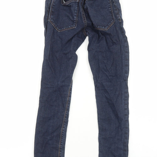 NEXT Boys Blue Cotton Skinny Jeans Size 13 Years Regular Zip
