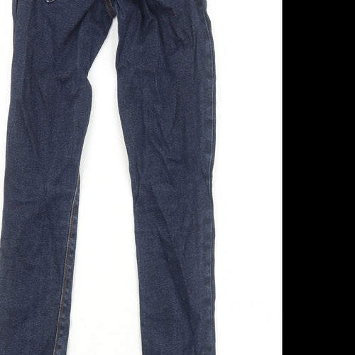 NEXT Boys Blue Cotton Skinny Jeans Size 13 Years Regular Zip