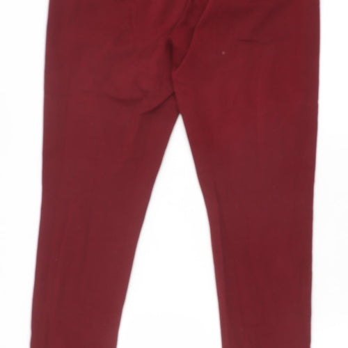 Yes Yes Womens Red Cotton Skinny Jeans Size 14 Slim Zip
