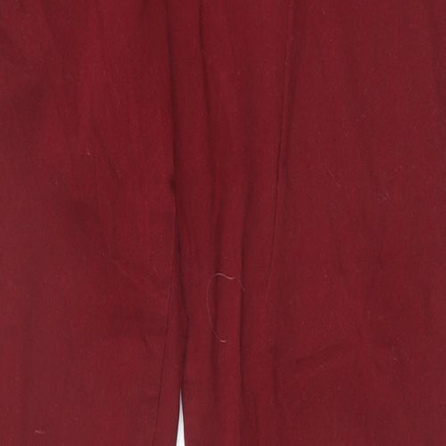 Yes Yes Womens Red Cotton Skinny Jeans Size 14 Slim Zip