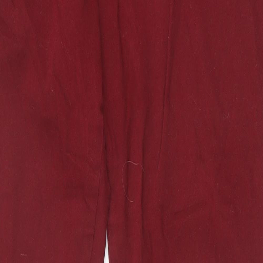 Yes Yes Womens Red Cotton Skinny Jeans Size 14 Slim Zip