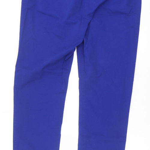 Marks and Spencer Womens Blue Cotton Skinny Jeans Size 16 Regular Zip