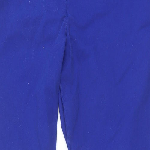 Marks and Spencer Womens Blue Cotton Skinny Jeans Size 16 Regular Zip