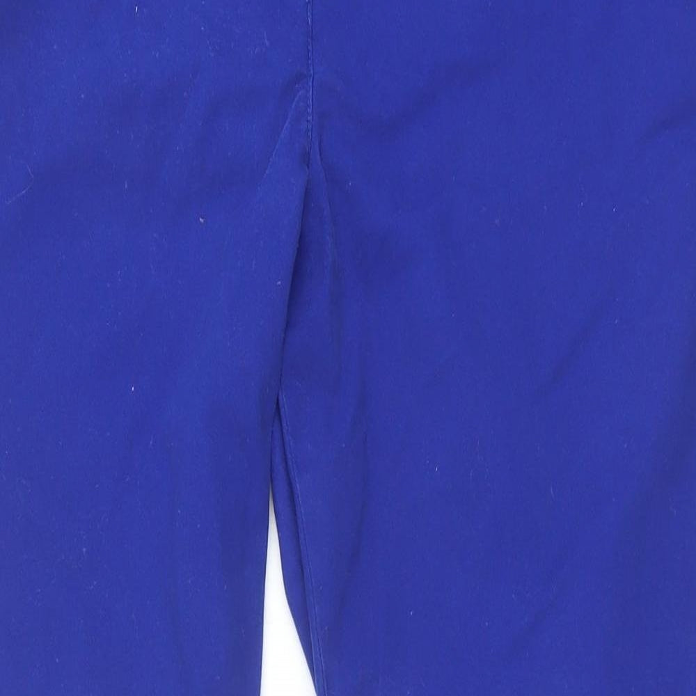 Marks and Spencer Womens Blue Cotton Skinny Jeans Size 16 Regular Zip