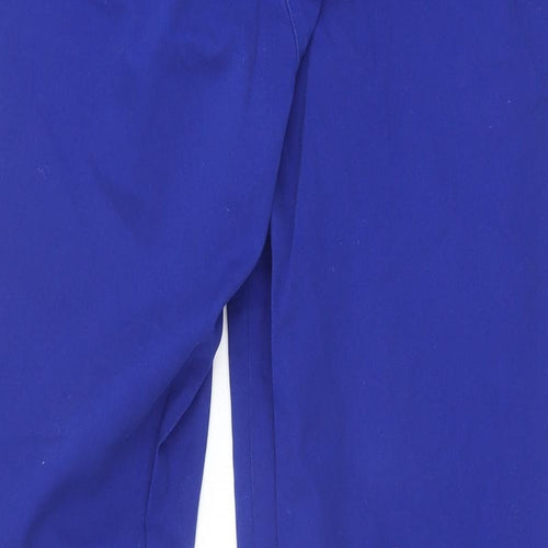 Marks and Spencer Womens Blue Cotton Skinny Jeans Size 16 Regular Zip