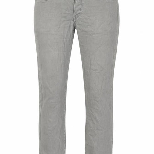 H&M Womens Grey Cotton Straight Jeans Size 29 in Slim Zip