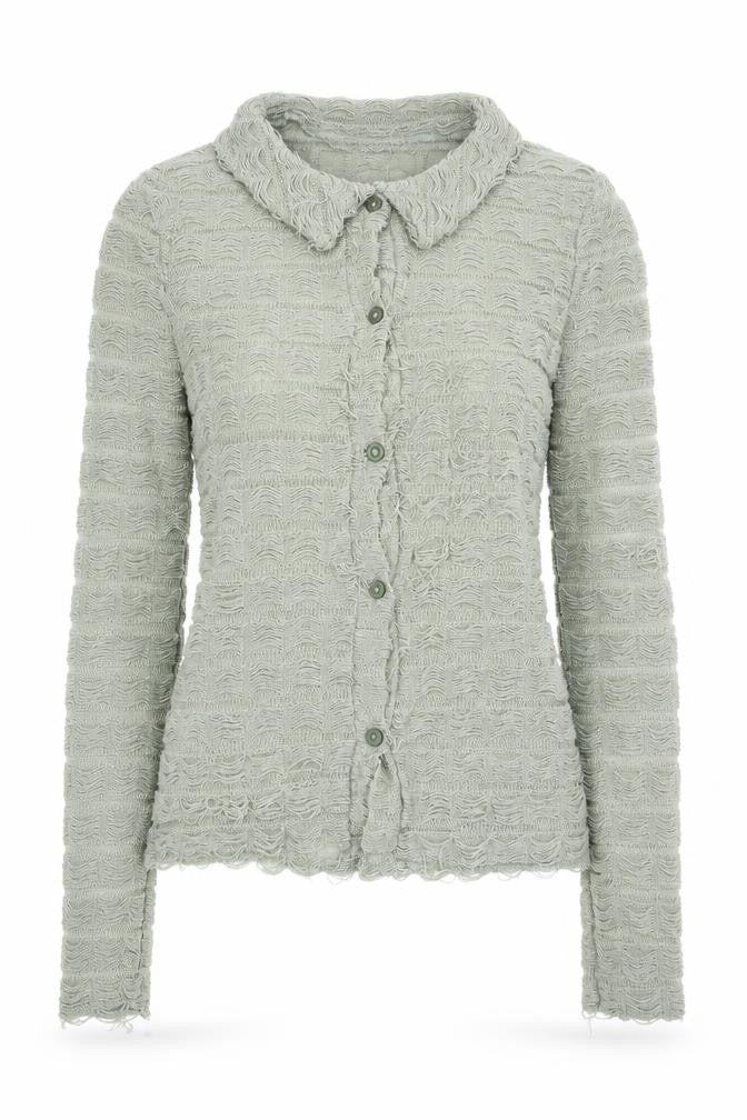 PRETTYLITTLETHING Womens Green Polyester Basic Button-Up Size 4 Collared