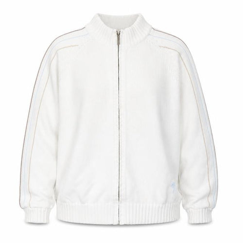 Alice Callini Womens White High Neck Acrylic Full Zip Jumper Size 16