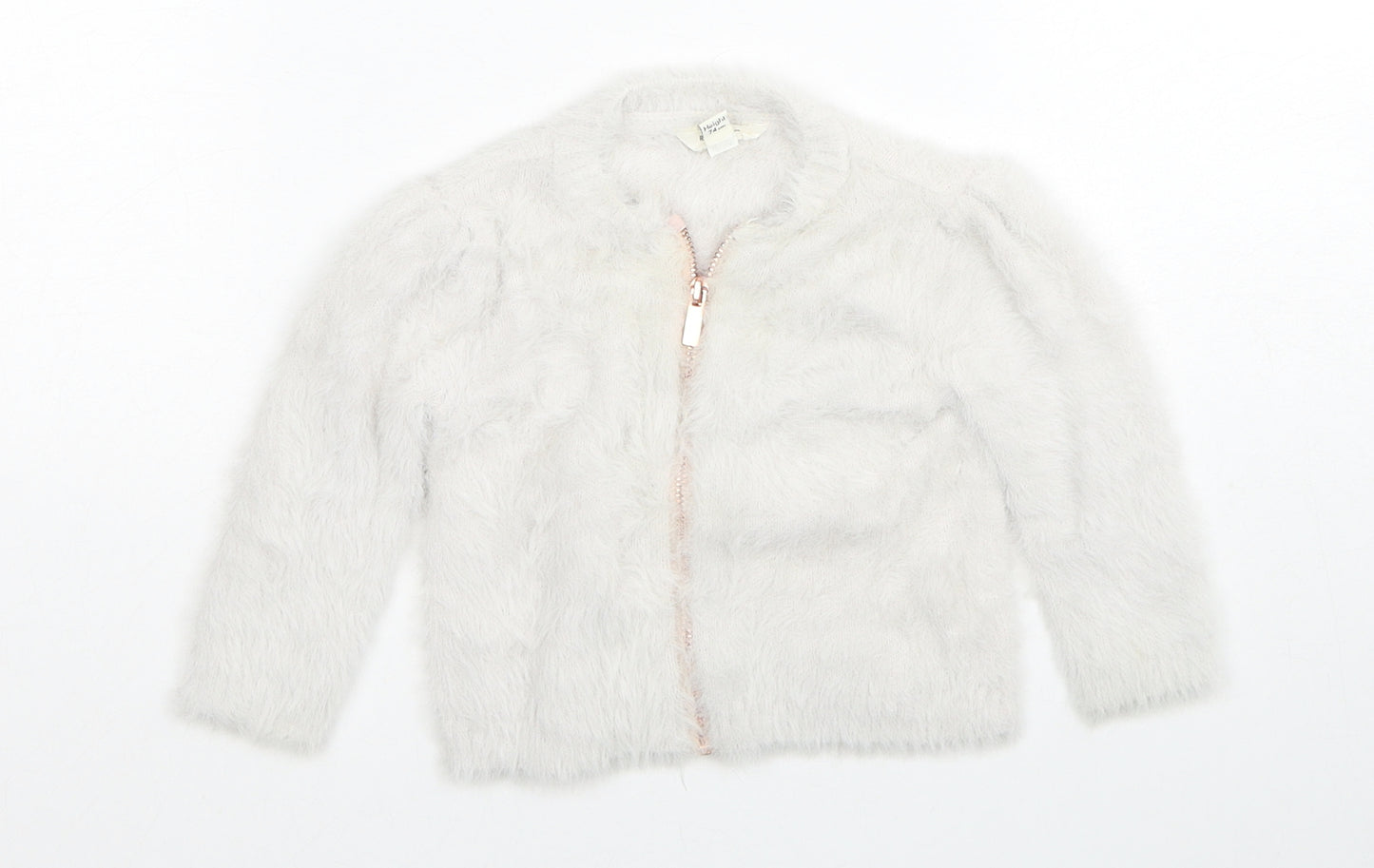 River Island Girls White Basic Jacket Jacket Size 6-9 Months Zip