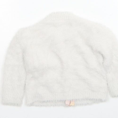 River Island Girls White Basic Jacket Jacket Size 6-9 Months Zip