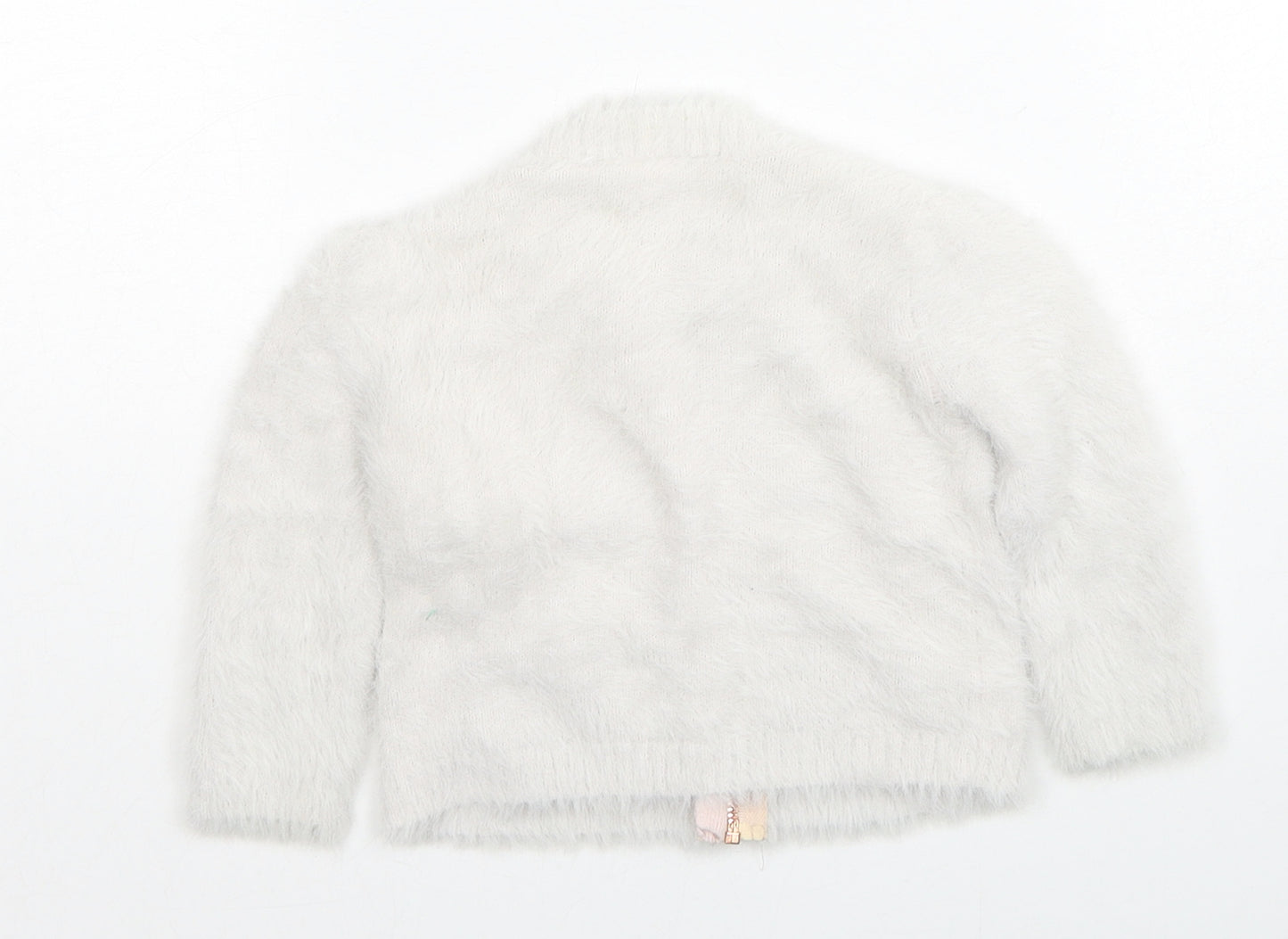 River Island Girls White Basic Jacket Jacket Size 6-9 Months Zip