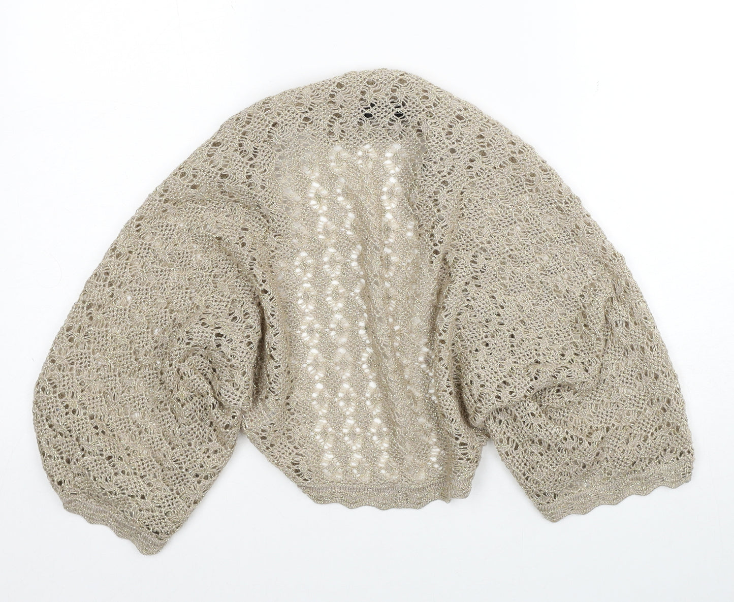 Dorothy Perkins Womens Beige V-Neck Cotton Cardigan Jumper Size S