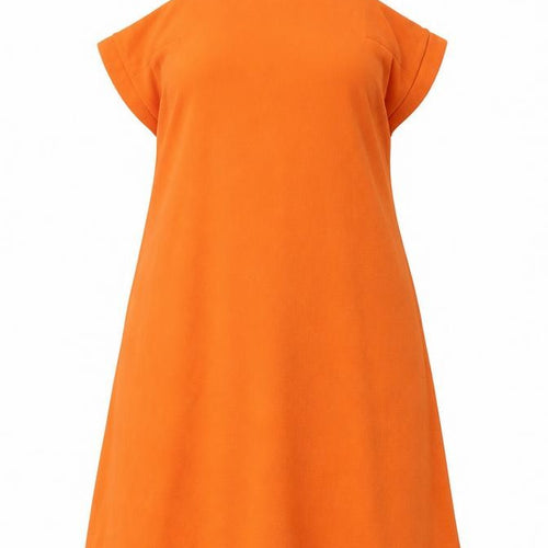 Boohoo Womens Orange Polyester Tank Dress Size 8 Square Neck Tie
