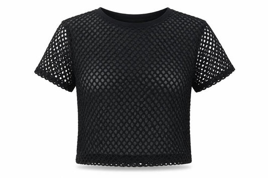 Front view of Boohoo women’s black polyester basic blouse, size UK 12, round neck