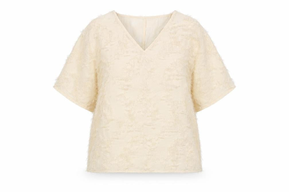 SHEIN Womens White Polyester Basic Blouse Size XL V-Neck