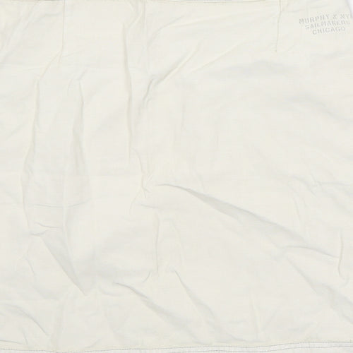 Murphy & Nye Womens Ivory Cotton Mini Skirt Size 32 in Button